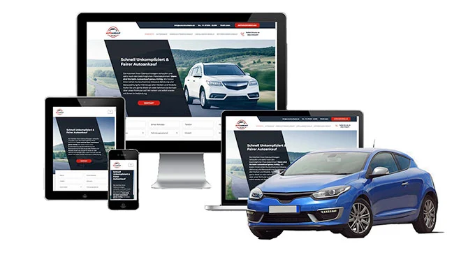 ankauf mobil Ankaufseite mobil – Autoankauf Ohrdruf mit rotem PKW